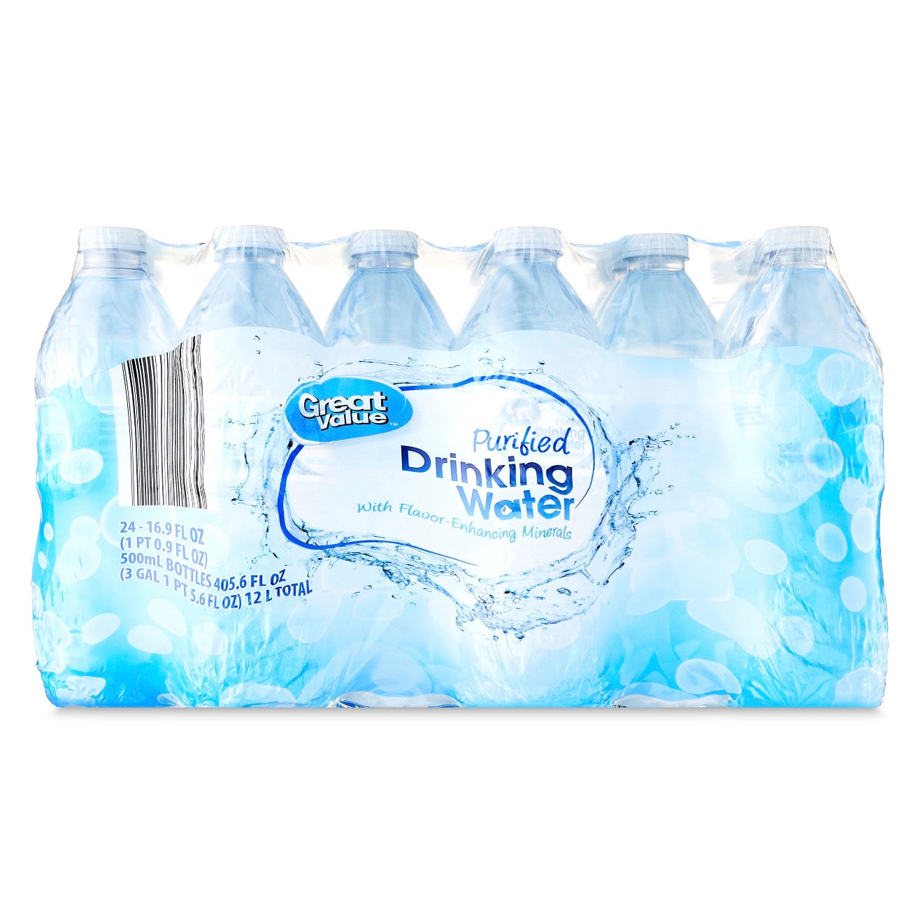 24 Pack Purified Drinking Water (16.9 fl oz Bottles)
