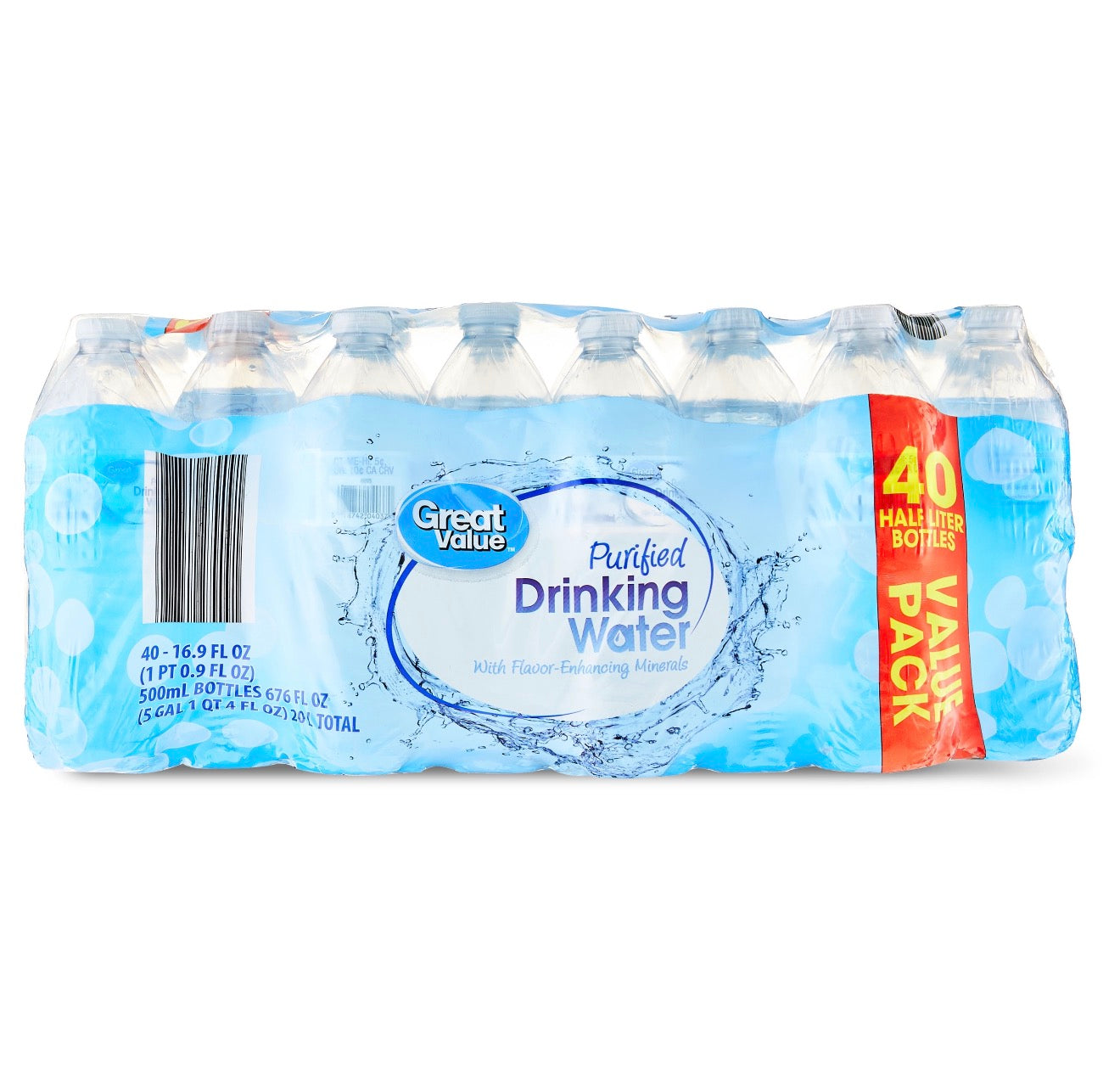 40 Pack Purified Drinking Water (16.9 fl oz Bottles)