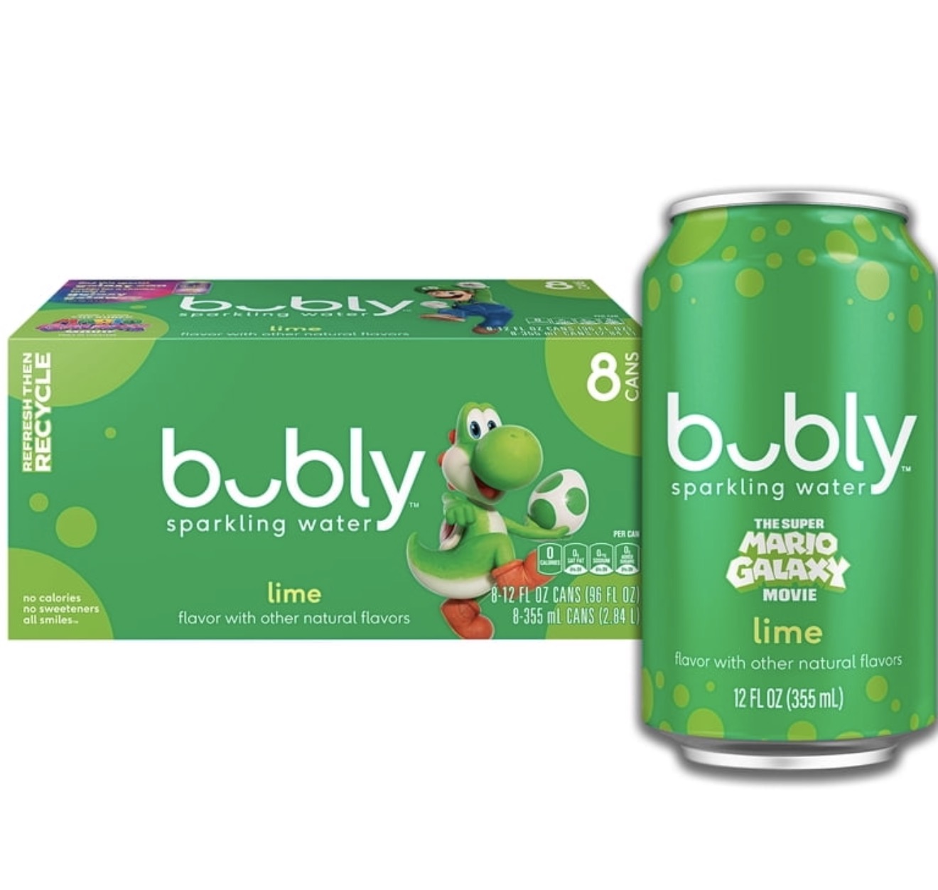 Bubly Lime Sparkling Water 8 Pack (12 fl oz Cans)