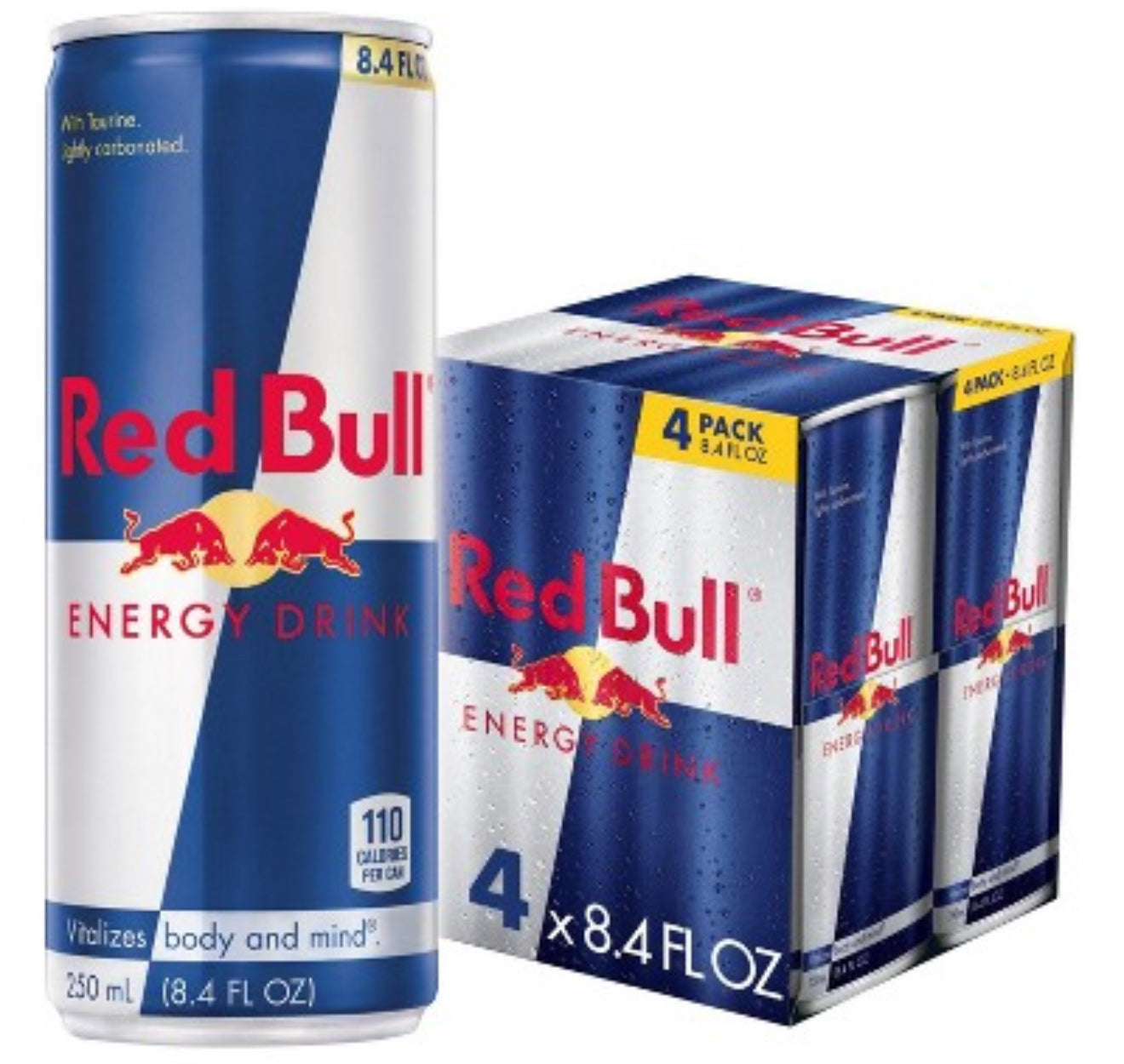 Red Bull Energy Drink – 4 Pack (8.4 fl oz Cans)