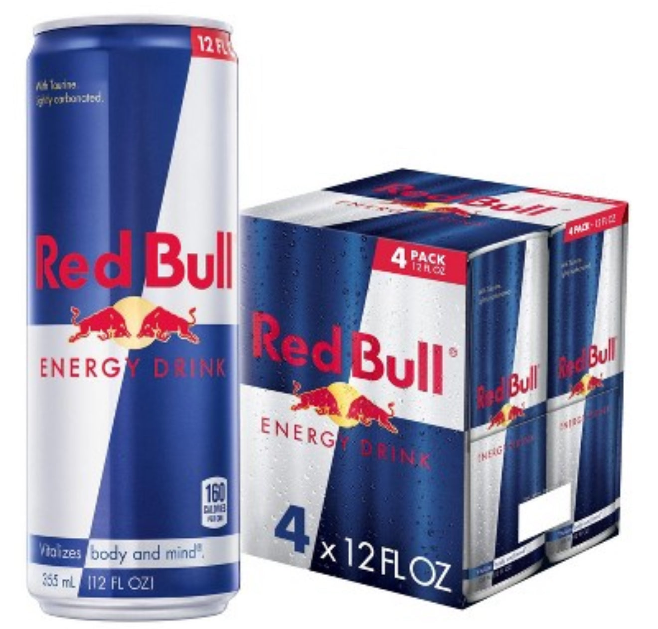Red Bull Energy Drink – 4 Pack (12 fl oz Cans)
