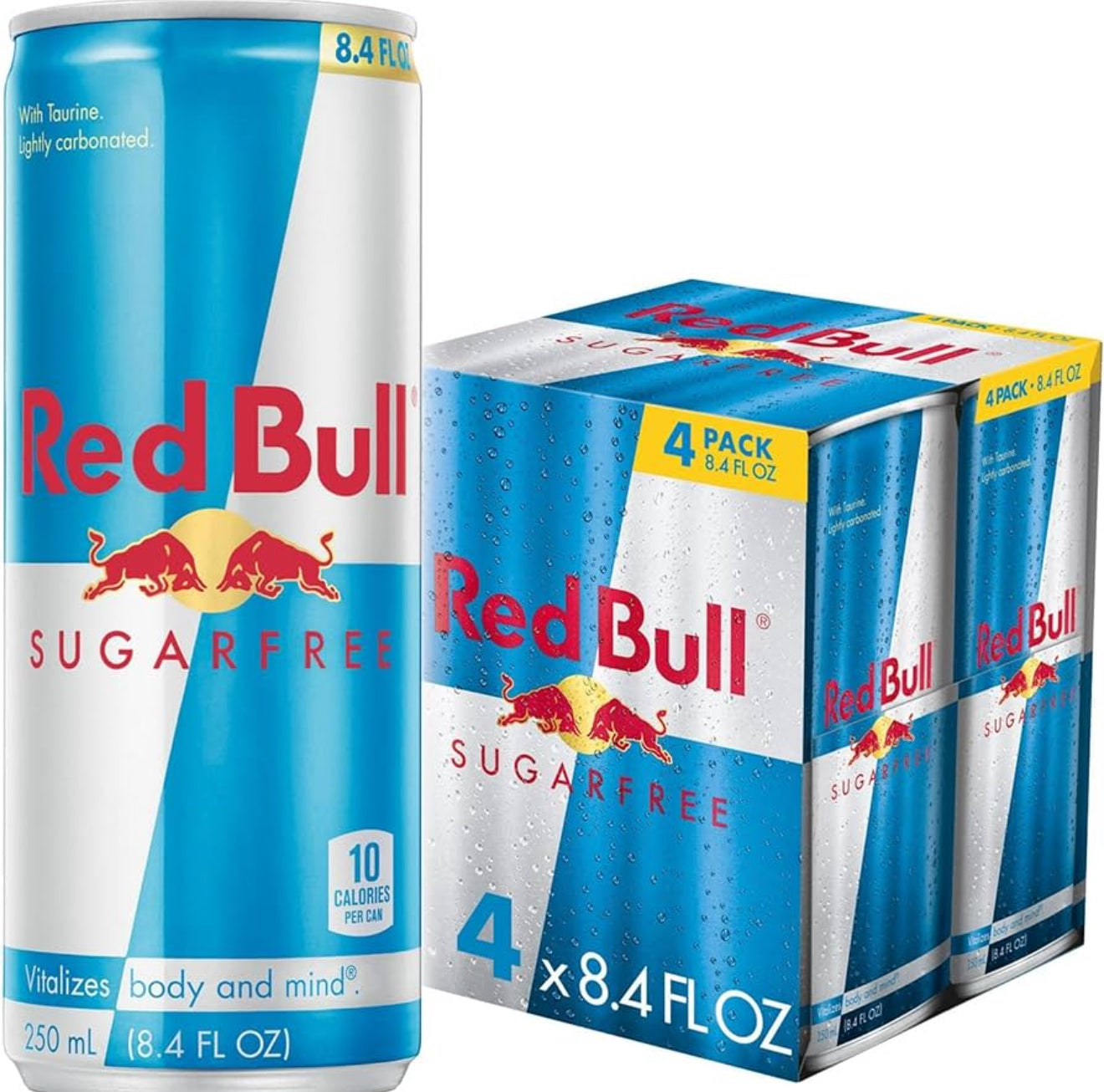 Red Bull Sugarfree Energy Drink – 4 Pack (12 fl oz Cans)
